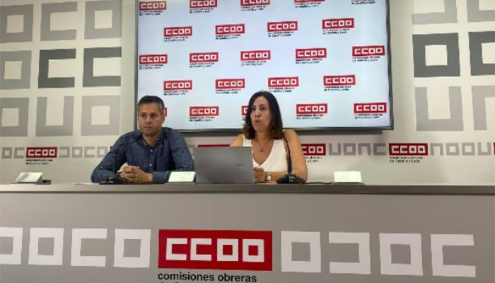Rueda de Prensa de CCOO de Banco Santander celebrada en Valladolid el 14 de junio de 2023