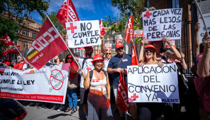 Foto de la concentración de Cruz Roja Española