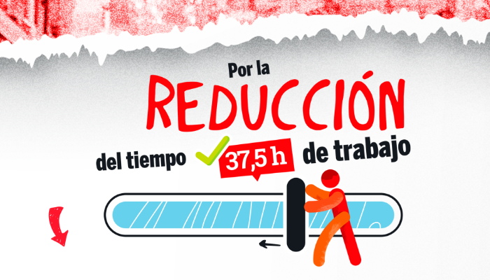 Cartel por la reducción de la jornada laboral hasta las 37,5 horas