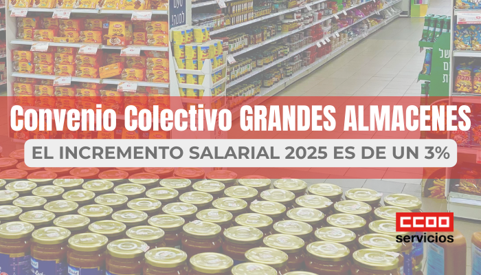 Convenio Grandes Almacenes: Incremento salarial para 2025