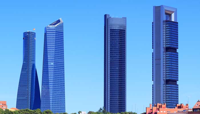 las cuatro grandes consultorías (imagen de las cuatro torres en Madrid, donde estan empresas como Deloitte)