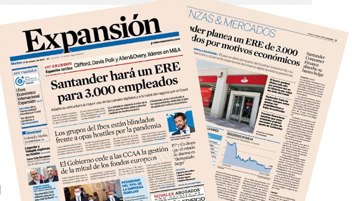 Expansion habla sobre ERE en Banco Santander