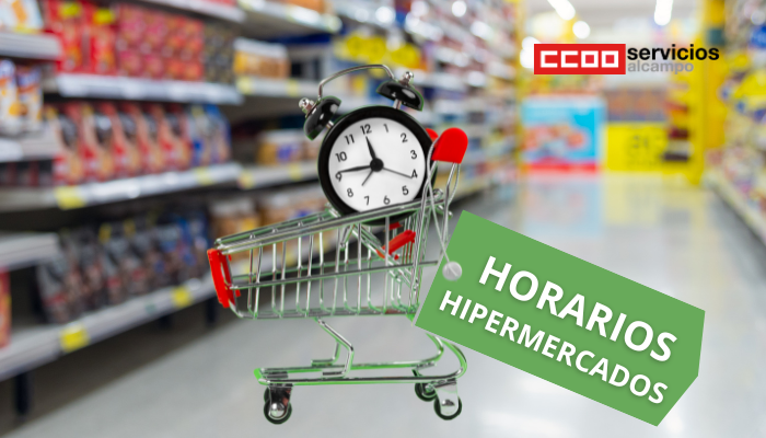 CCOO informa sobre los cuadros horarios para 2025 en hipermercados Alcampo