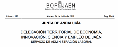 Boletin Oficial Jaén