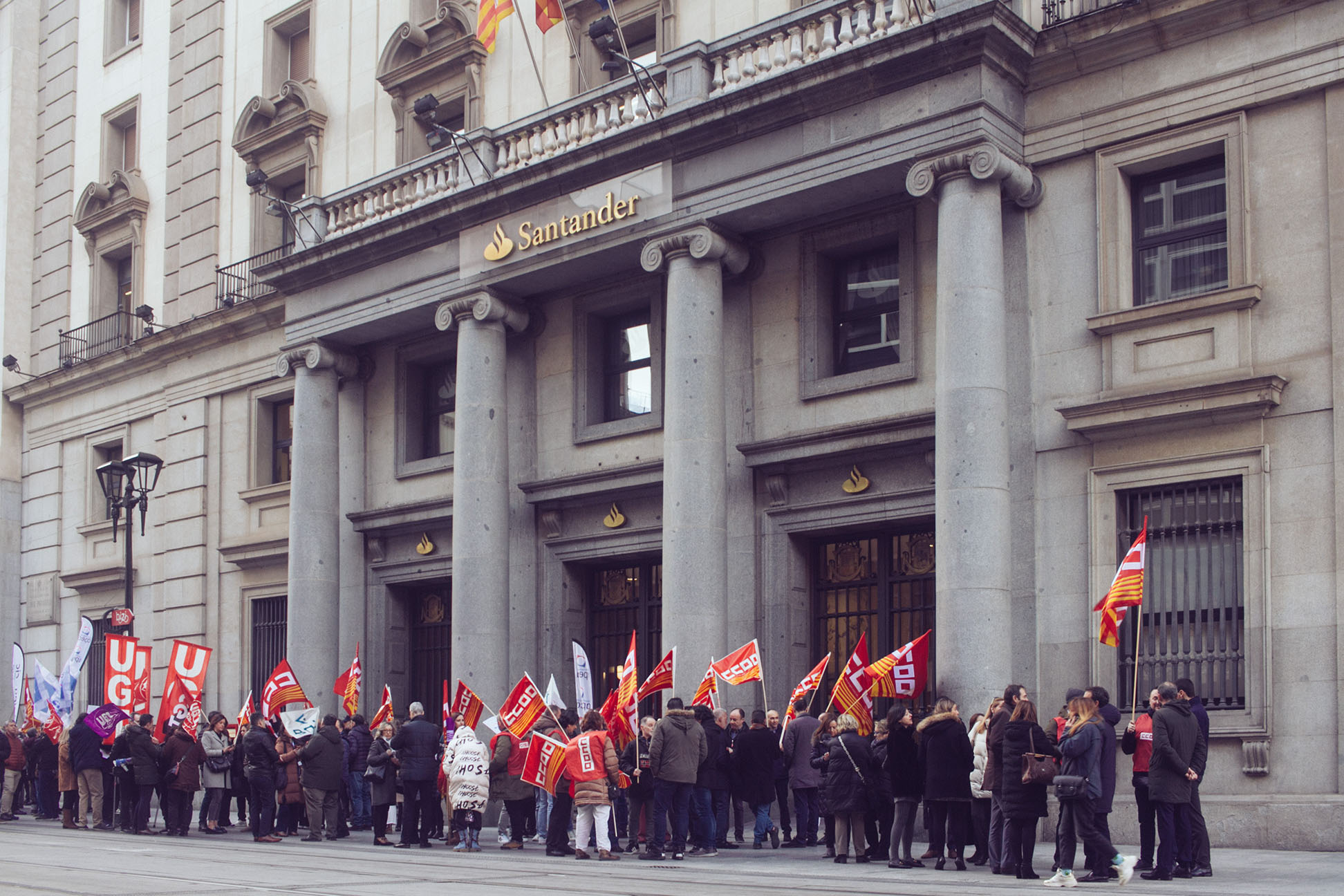 Concentración sector financiero en Zaragoza (26/02/2024)