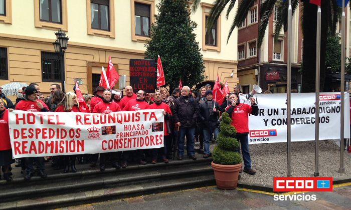 Despedidos en lucha Hotel Reconquista Oviedo