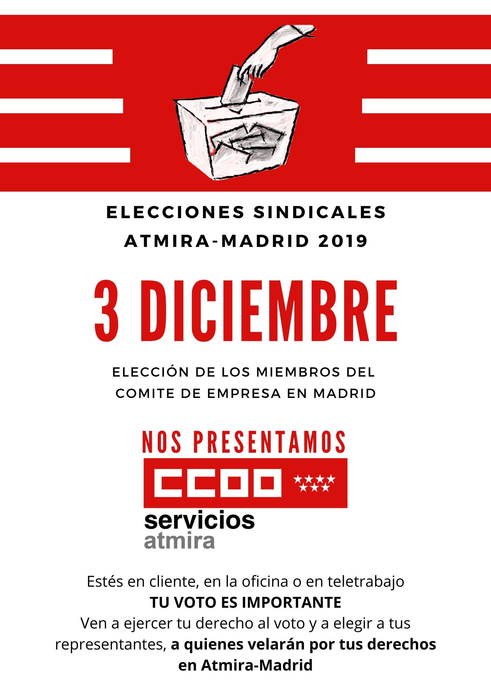 elecciones sindicales atmira-madrid 2019