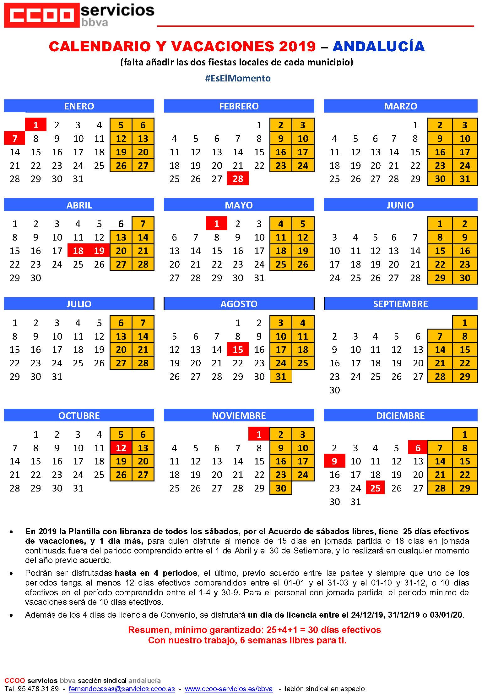 calendario laboral madrid 2019 boe