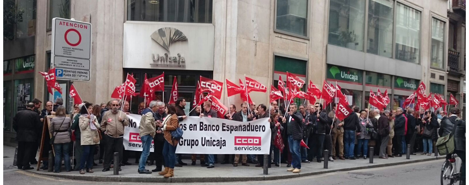 Concentración de empleados en Madrid