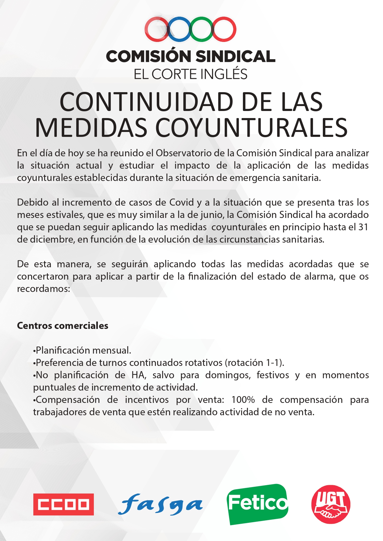 Medidas coyunturales