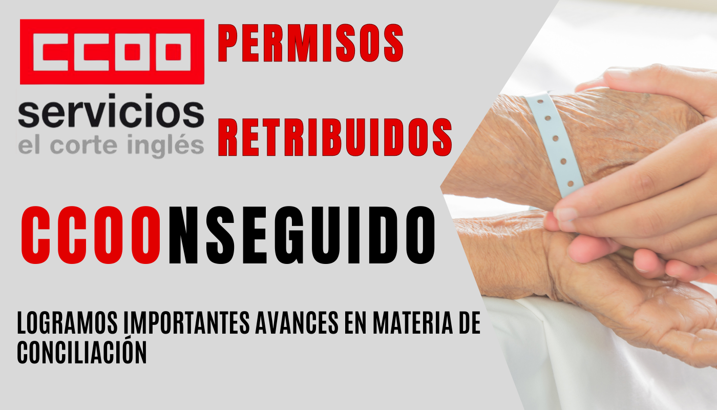 CCOO ECI COMISIONES OBRERAS EL CORTE INGLÉS RESOLUCIÓN MEDIACIÓN AGA PERMISOS RETRIBUIDOS HOSPITALIZACIÓN Y FALLECIMIENTO DE FAMILIARES DE HASTA SEGUN