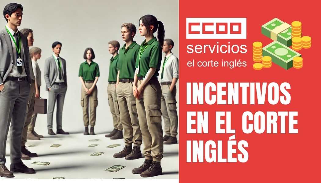 CCOO ECI COMISIONES OBRERAS EL CORTE INGLÉS SISTEMA DE INCENTIVOS ECI MUCHO POR MEJORAR NO QUEREMOS PLANTILLA DE PRIMERA Y PLANTILLA DE SEGUNDA