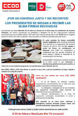 30000 firmas convenio Ahorro