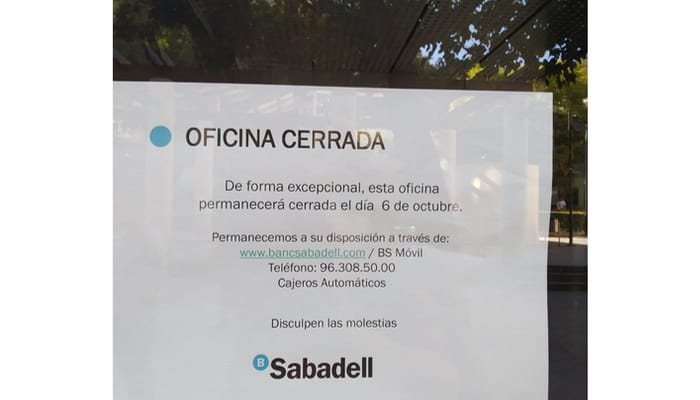 Cierre oficina Sabadell Huelga