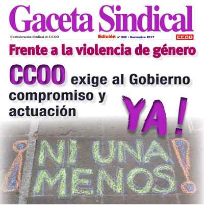 Gaceta sindical CCOO. Día erradicación violencia contra las mujeres. 25 Noviembre