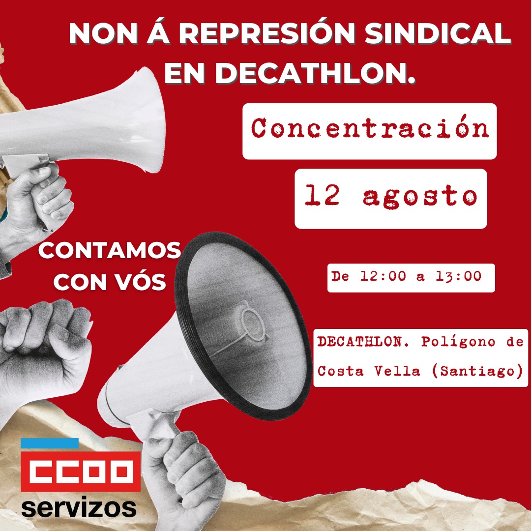 Concentración contra antisindical Decathlon