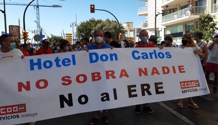 protestas ERE Hotel don Carlos