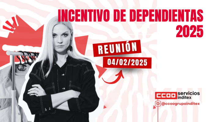 CCOO Inditex: Incentivo de dependientas 2025