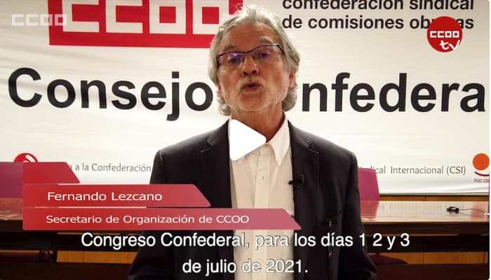 Fernando Lezcano anuncia convocatoria 12 Congreso CCOO