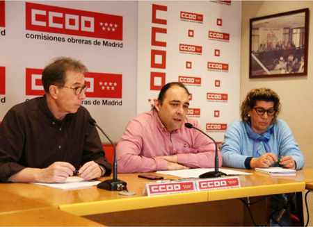 Rueda de prensa CCOO Servicios Madrid, Restauración Colectiva
