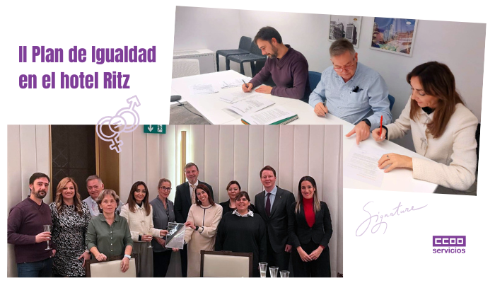 Fotos de la firma del II Plan de Igualdad en el hotel Ritz