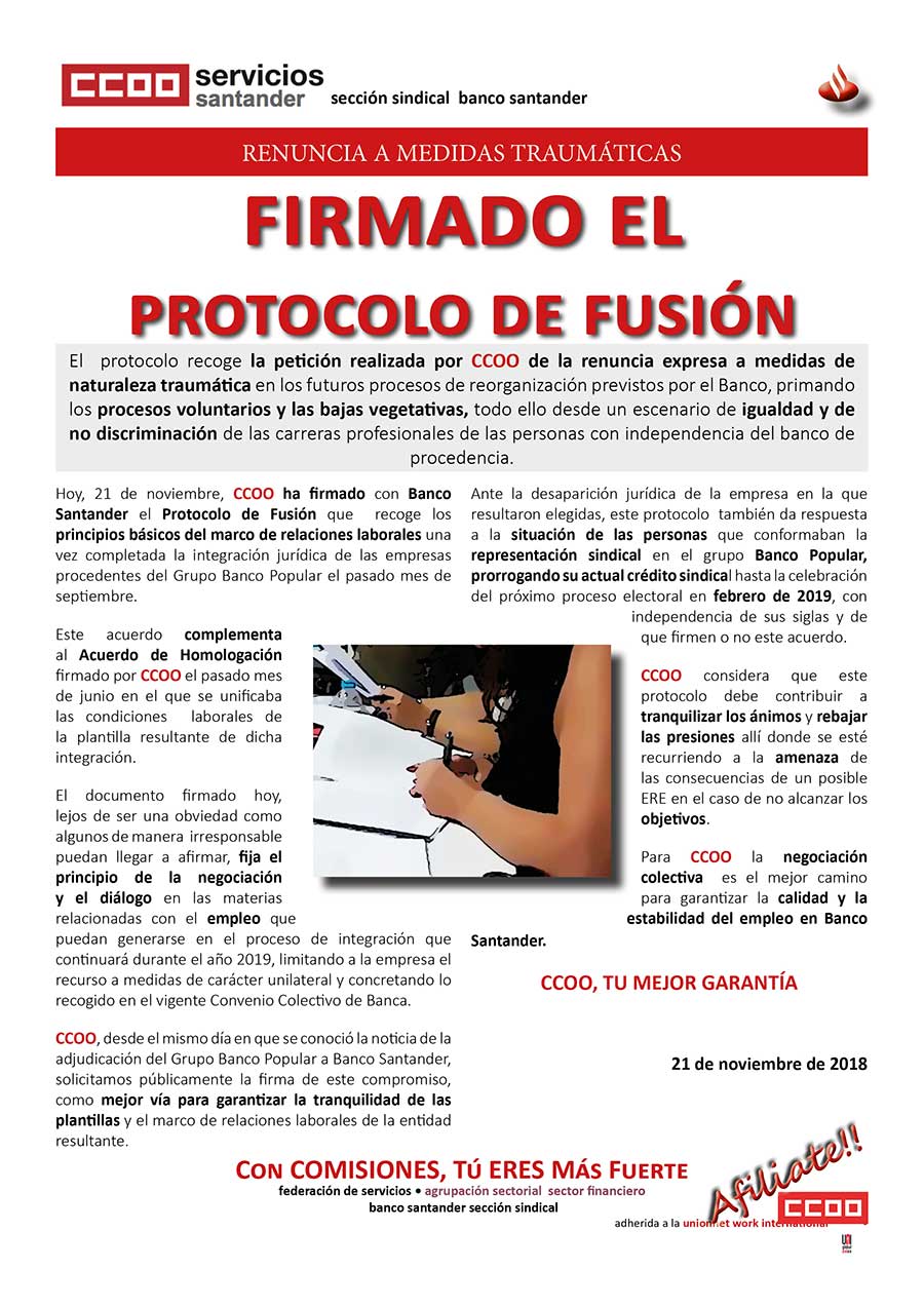 protocolo fusion Santander