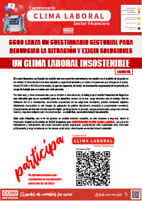 CCOO lanza un cuestionario para denunciar clima laboral insostenible